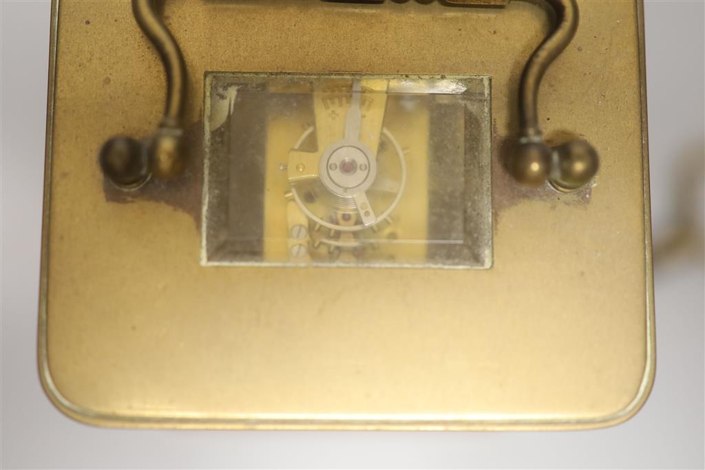 A carriage timepiece by Thwaites & Reed, height 11cm